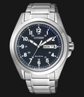 Citizen AW0050-58L Men Eco-Drive Blue Dial Stainless Steel Day-Date Watch-0
