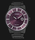 Citizen Eco Drive AW1264-59W Men Purple Dial Black Stainless Steel Strap-0