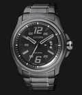 Citizen Eco Drive AW1354-58E Men Black Dial Black IP Stainless Steel Watch-0