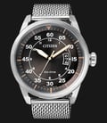 Citizen AW1360-55F Eco-Drive Aviator Men Black Sunray Dial Stainless Steel Strap-0