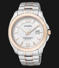 Citizen Eco-Drive BL1248-57A White Dial Dual Tone Stainless Steel Strap-0