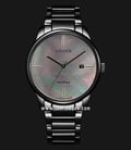 Citizen Eco-Drive BM7525-84Y Men Grey Mother Of Pearl Dial Black Stainless Steel Strap-0
