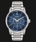 Citizen BU2010-57L Eco-Drive Multi-Function Blue Dial Stainless Steel-0