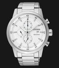 Citizen Eco Drive CA0610-52A Chronograph White Dial Stainless Steel Strap-0