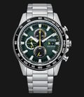 Citizen Chronograph CA0780-87X Eco-Drive Green Dial Stainless Steel Strap-0