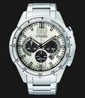 Citizen Eco-Drive CA4120-50A Chronograph White Dial Stainless Steel Strap-0