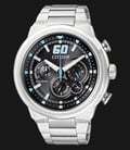 Citizen Eco Drive CA4130-56E Chronograph Black Dial Stainless Steel Strap-0