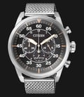 Citizen CA4210-59F Eco-Drive Chronograph Men Black Dial Stainless Steel Strap-0