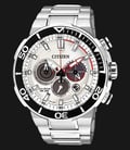 Citizen Eco Drive CA4250-54A Chronograph Men White Dial Stainless Steel Strap-0