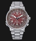 Citizen Promaster CB0241-85X Eco Drive Sky Red Dial Stainless Steel Strap-0