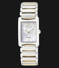 Citizen Eco-Drive EG2975-50D Ladies White Mother of Pearl Dial Dual Tone Stainless Steel Strap-0