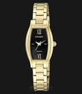 Citizen EJ6112-52E Women Quartz Black Dial Gold-tone Stainless Steel Watch-0