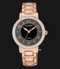 Citizen Classic EL3048-53E Black Dial Rose Gold Stainless Steel Strap-0