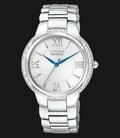 Citizen Eco-Drive EM0090-57A Women Silver Dial Stainless Steel-0