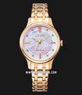 Citizen Eco Drive EM0893-87Y Mother of Pearl Dial Gold Stainless Steel Strap-0