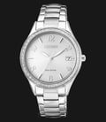 Citizen EO1180-82A Women Eco-Drive Crystal Elegant Silver Dial Stainless Steel-0