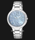 Citizen L Eco-Drive EP5991-57D Blue Mother of Pearl Dial Stainless Steel Strap-0