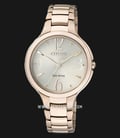 Citizen L EP5992-54P Eco-Drive Champagne Dial Rose Gold Stainless Steel Strap-0