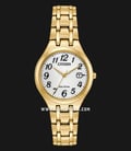 Citizen Eco-Drive EW2482-53A White Dial Gold Stainless Steel Strap-0