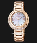 Citizen L EX1122-58D Eco-Drive Mother of Pearl Dial Rose Gold Stainless Steel Strap-0