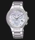 Citizen L FB1320-59A Eco-Drive Chronograph Mother of Pearl Dial Stainless Steel Strap-0