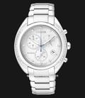 Citizen Eco Drive FB1381-54A Chronograph Silver Dial Stainless Steel Strap-0