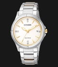 Citizen FE6054-54A Ecodrive Ladies White Dial Stainless Steel Strap-0