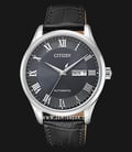 Citizen Mechanical NH8360-12H Automatic Gray Dial Black Leather Strap-0
