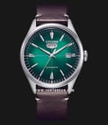 Citizen C7 Mechanical NH8390-03X Crystal Seven Reissue Men Green Dial Brown Leather Strap-0