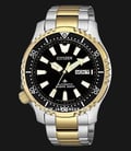 Citizen Promaster NY0094-85E Fugu Automatic Divers 200M Black Dial Dual Tone Stainless Steel Strap-0