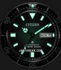 Citizen Promaster NY0121-09X Marine Automatic Diver Green Dial Green Polyurethane Strap-3