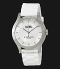 Coach Maddy 14502218 Ladies Silver Dial White Rubber Strap-0