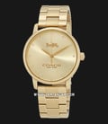 Coach Grand 14502927 Ladies Gold Sunray Dial Gold Stainless Steel Strap-0