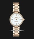 Coach Carnation 14503099 Ladies White Dial Rose Gold Stainless Steel Strap-0
