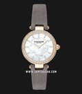 Coach 14503104 Park Ladies White Mother of Pearl Dial Grey Leather Strap-0