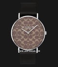 Coach Perry 14503123 Ladies Brown Motif Dial Black Leather Strap-0