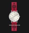Coach Perry 14503153 Ladies Silver Dial Red Leather Strap-0