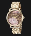 Coach 14503164 Delancey Ladies Floral Dial Gold Stainless Steel Strap-0