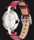 Coach 14503199 Chrystie Ladies Silver Dial Red Leather Strap-1