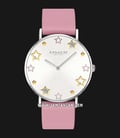 Coach 14503243 Perry Ladies Silver Dial Pink Leather Strap-0