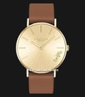 Coach Perry 14503331 Ladies Gold Dial Brown Leather Strap-0