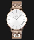 Coach Perry 14503338 Ladies Silver Dial Rose Gold Mesh Strap-0