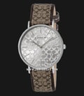 Coach Perry 14503388 Ladies Silver Dial Dual Tone Nylon With Leather Strap-0