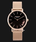 Coach Perry 14503426 Ladies Black Dial Rose Gold Mesh Strap-0