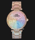 Coach Park 14503429 Ladies Rainbow Crystal Dial Rose Gold With Crystal Stainless Steel Strap-0