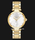Coach Park 14503625 Ladies Silver Floral Motive Dial Gold Stainless Steel Strap-0