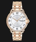 Coach Arden 14503809 Ladies Silver Dial Rose Gold Stainless Steel Strap-0