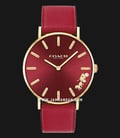 Coach Perry 14503852 Ladies Red Dial Red Leather Strap-0