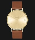 Coach Charles 14602433 Men Gold Dial Brown Leather Strap-0