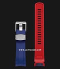 Strap Crafter Blue Tudor Pelagos TD02-Pelagos-Royal-Blue-Red 22mm Curved End Rubber Strap-0